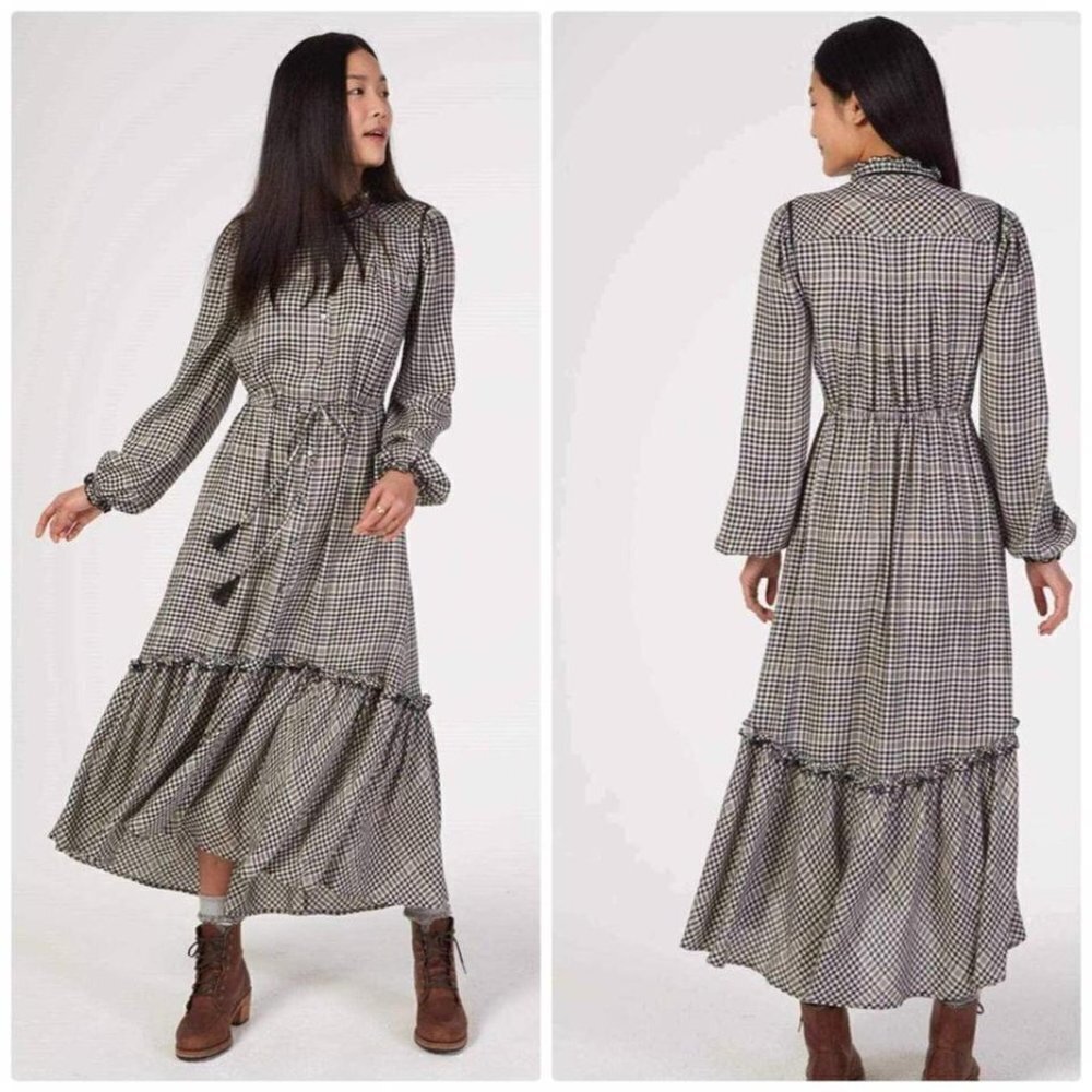 Faherty Sandia Gingham Dress size